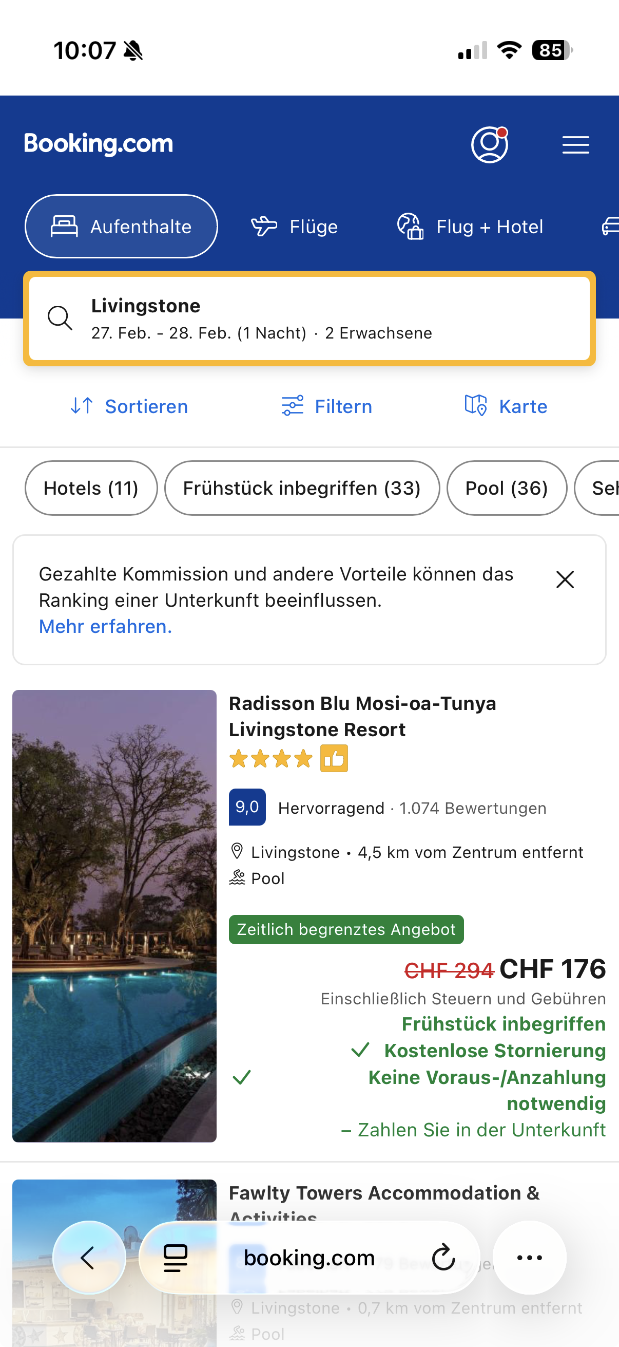 Booking.com Hotels in Livingstone. Buchen Sie jetzt Ihr Hotel!